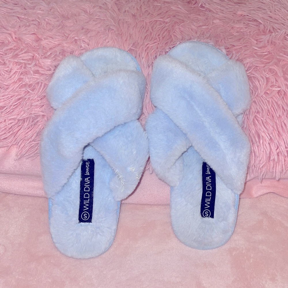 Light blue slippers